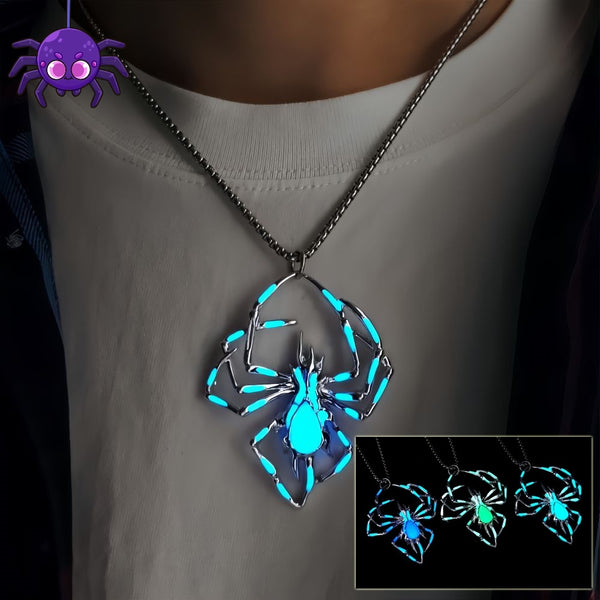 Halloween 3D Luminous Spider Necklace